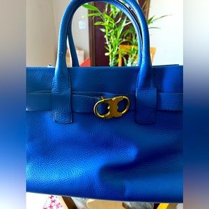 Tory Burch Gemini Link Pebbled Leather Tote